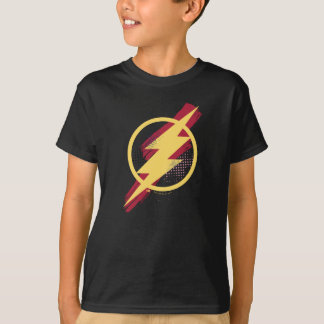 Justice League | Brush & Halftone Flash Symbol T-Shirt