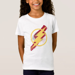 Justice League   Brush & Halftone Flash Symbol T-Shirt