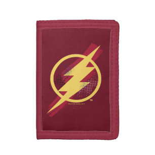 Justice League   Brush & Halftone Flash Symbol Trifold Wallet