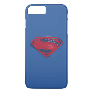 Justice League   Brush & Halftone Superman Symbol iPhone 8 Plus/7 Plus Case