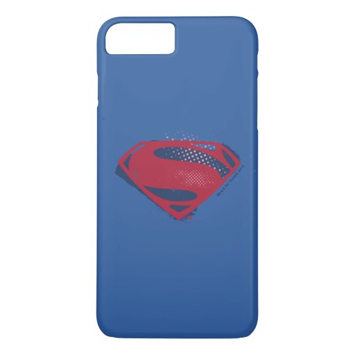 Justice League | Brush & Halftone Superman Symbol iPhone 8 Plus/7 Plus Case
