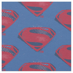Justice League   Brush & Halftone Superman Symbol Fabric