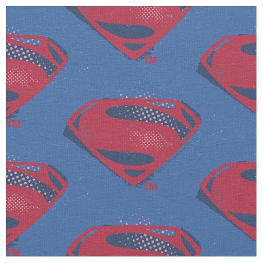 Justice League | Brush & Halftone Superman Symbol Fabric