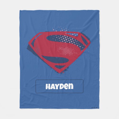 Justice League  Brush  Halftone Superman Symbol Fleece Blanket
