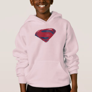 Justice League   Brush & Halftone Superman Symbol Hoodie
