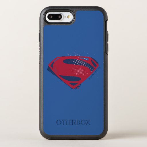 Justice League | Brush & Halftone Superman Symbol OtterBox Symmetry iPhone 8 Plus/7 Plus Case