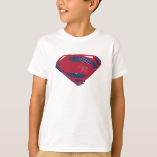 Justice League Brush & Halftone Superman Symbol T-Shirt