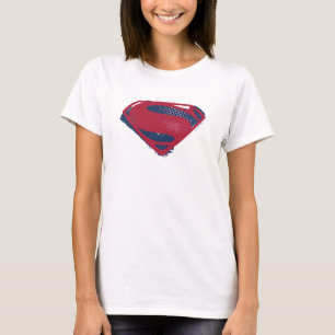 Justice League Brush & Halftone Superman Symbol T-Shirt