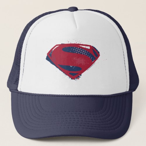 Justice League  Brush  Halftone Superman Symbol Trucker Hat