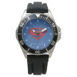 Justice League | Brush &amp; Halftone Superman Symbol Watch