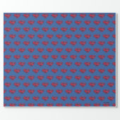 Justice League | Brush & Halftone Superman Symbol Wrapping Paper (Flat)