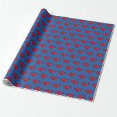 Justice League | Brush & Halftone Superman Symbol Wrapping Paper (Unrolled)