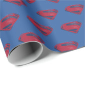 Justice League | Brush & Halftone Superman Symbol Wrapping Paper (Roll Corner)