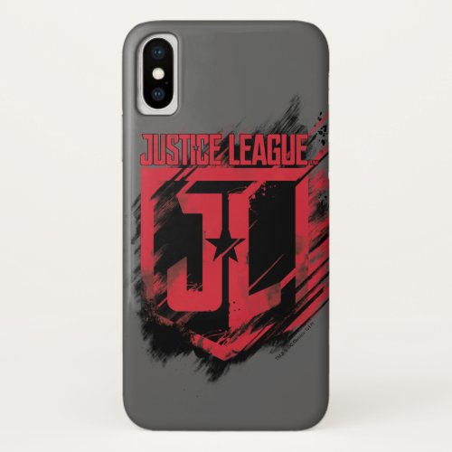 Justice League  Brushed Paint JL Shield iPhone X Case