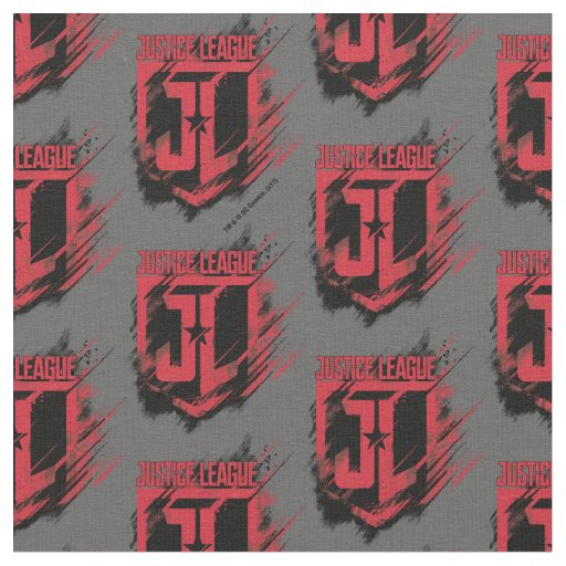 Justice League | Brushed Paint JL Shield Fabric