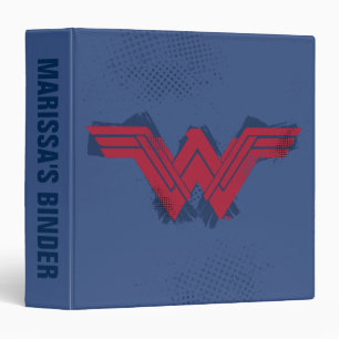 Justice League Brushed Wonder Woman Symbol 3 Ring Binder