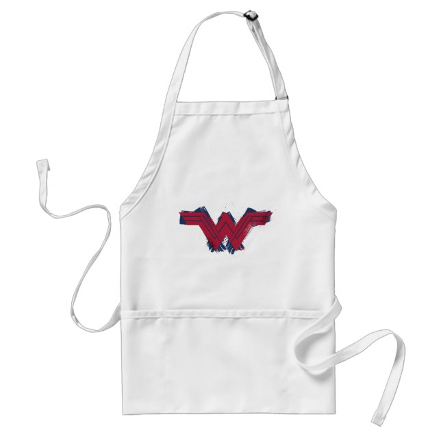 Justice League | Brushed Wonder Woman Symbol Adult Apron (Front)