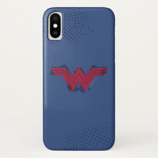 Justice League | Brushed Wonder Woman Symbol iPhone X Case