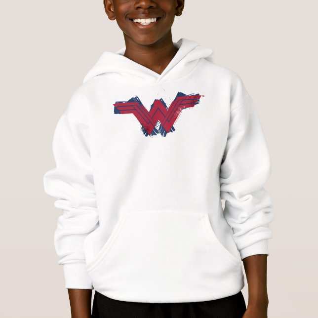 Justice League | Brushed Wonder Woman Symbol Hoodie (Front)