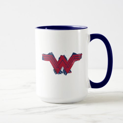 Justice League  Brushed Wonder Woman Symbol Mug