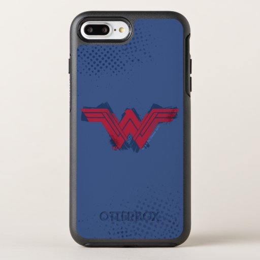 Justice League | Brushed Wonder Woman Symbol OtterBox Symmetry iPhone 8 Plus/7 Plus Case