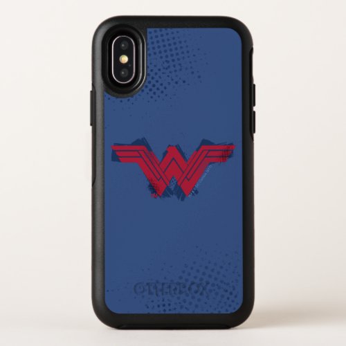 Justice League  Brushed Wonder Woman Symbol OtterBox Symmetry iPhone X Case