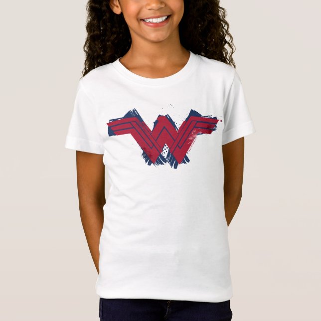 Justice League | Brushed Wonder Woman Symbol T-Shirt (Front)
