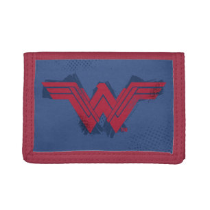 Justice League   Brushed Wonder Woman Symbol Trifold Wallet