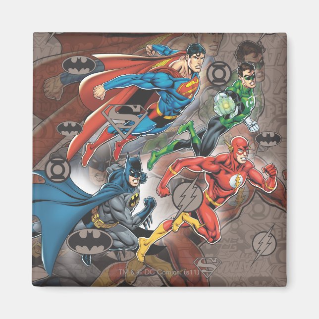 Justice League Collage Magnet (Front)