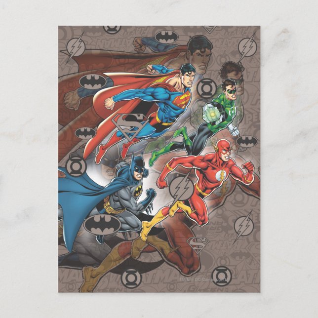 Justice League Collage Postcard (Front)