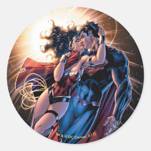 Justice League Comic Cover 12 Variant Classic Round Sticker