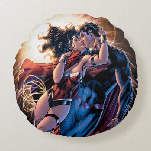 Justice League Comic Cover 12 Variant Round Pillow