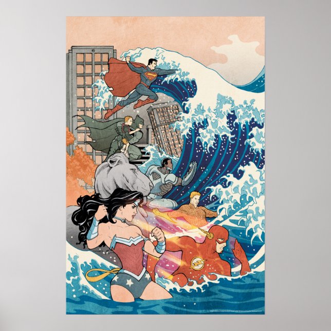 Justice League Comic Cover #15 Variant Poster (Front)