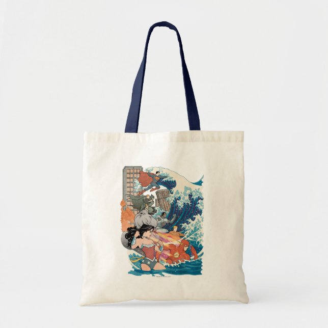 Justice League Comic Cover #15 Variant Tote Bag (Front)