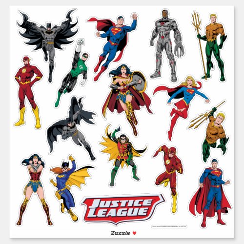 Justice League Contour Sticker Set