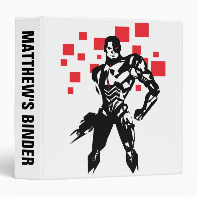 Justice League | Cyborg Digital Noir Pop Art Binder (Front/Spine)