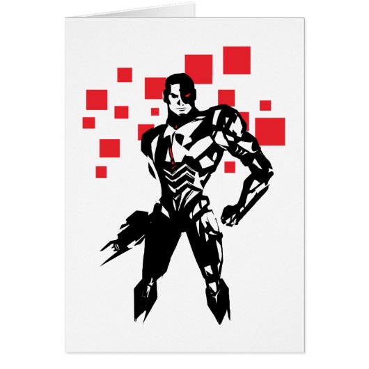 Justice League | Cyborg Digital Noir Pop Art Cards (Front)