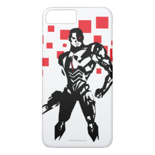 Justice League   Cyborg Digital Noir Pop Art iPhone 8 Plus/7 Plus Case