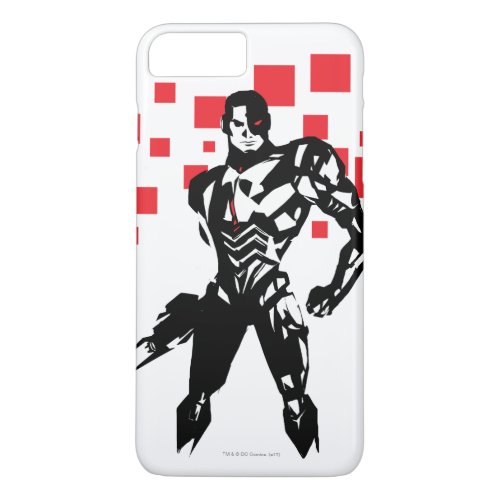 Justice League  Cyborg Digital Noir Pop Art iPhone 8 Plus7 Plus Case