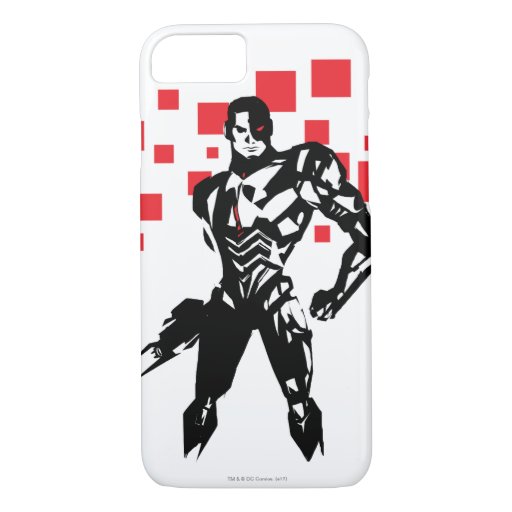 Justice League | Cyborg Digital Noir Pop Art iPhone 8/7 Case
