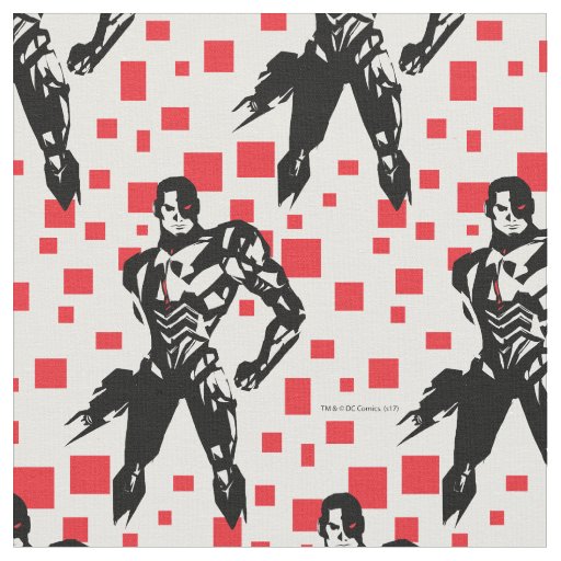 Justice League | Cyborg Digital Noir Pop Art Fabric
