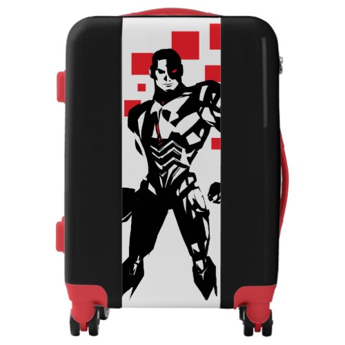 Justice League  Cyborg Digital Noir Pop Art Luggage