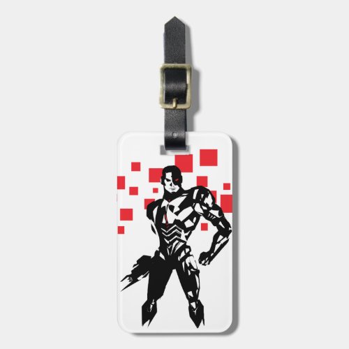 Justice League  Cyborg Digital Noir Pop Art Luggage Tag