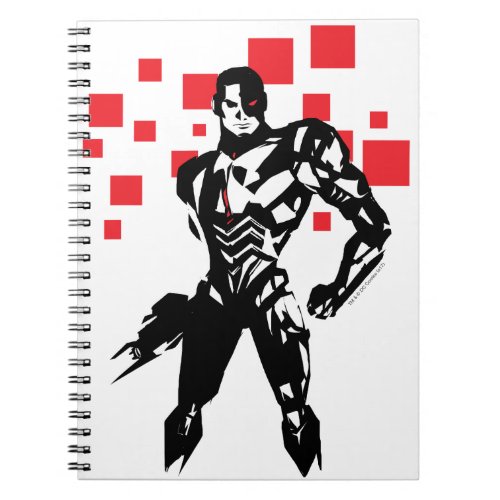 Justice League  Cyborg Digital Noir Pop Art Notebook