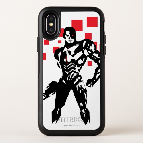 Justice League  Cyborg Digital Noir Pop Art OtterBox Symmetry iPhone X Case