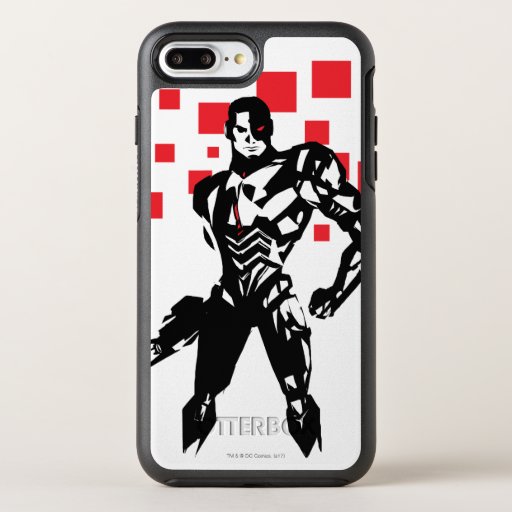 Justice League | Cyborg Digital Noir Pop Art OtterBox Symmetry iPhone 8 Plus/7 Plus Case