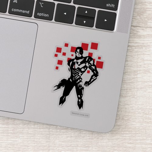 Justice League  Cyborg Digital Noir Pop Art Sticker