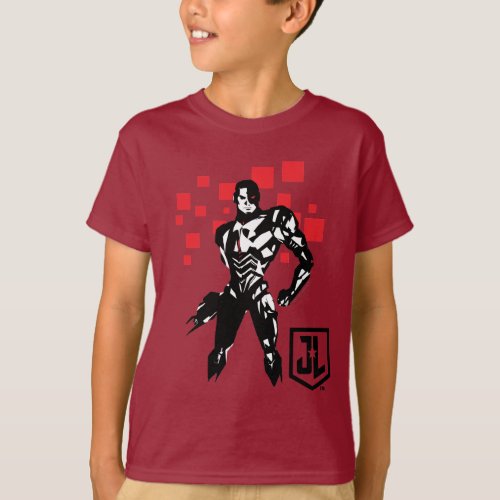 Justice League  Cyborg Digital Noir Pop Art T_Shirt