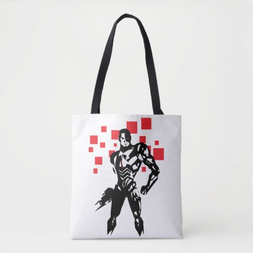 Justice League  Cyborg Digital Noir Pop Art Tote Bag