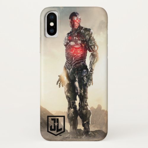Justice League  Cyborg On Battlefield iPhone X Case